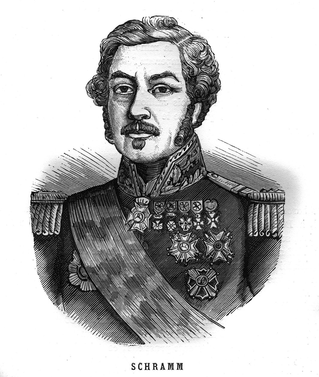 ジャン・ポール・アダム・シュラム（1789-1884）の肖像。Les Illustrations De L