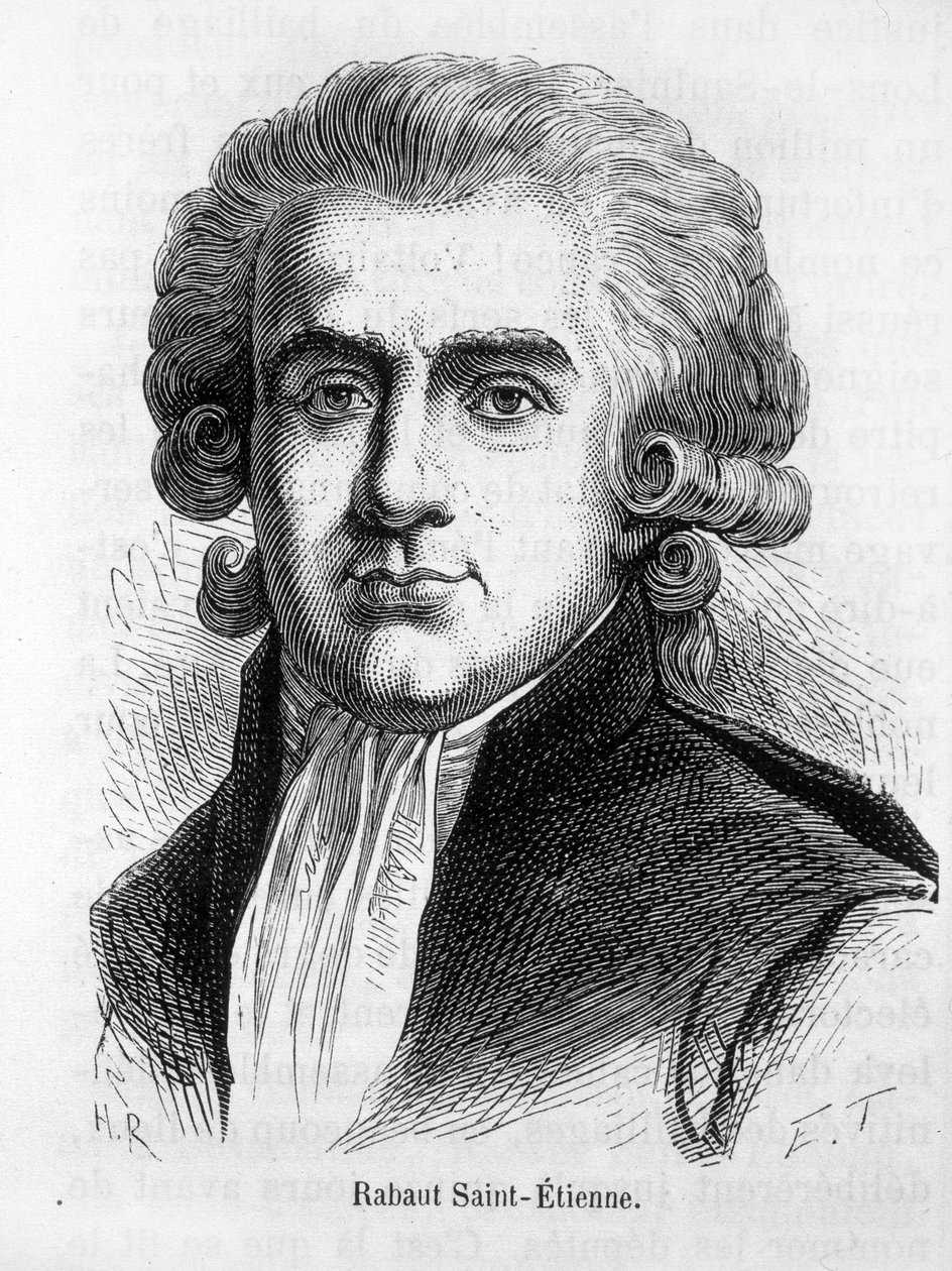 フランスの政治家ジャン・ポール・ラボー・サンテティエンヌ（1743～1793）の肖像 - アンリ・マルタン作「L'Histoire de ...