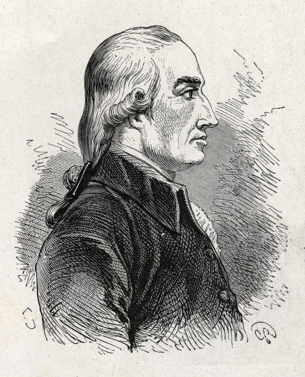 マグネシアの発見をしたイギリスの物理学者・化学者、ジョセフ・ブラック（1761～1799）の肖像画。 作： フランス語学校