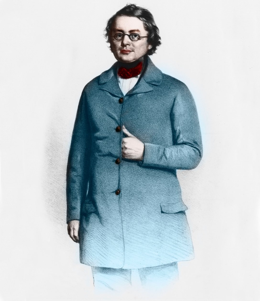 ジョセフ・シュコダ（1805-1881）、チェコの医師、医学教授、皮膚科医の肖像。 作： フランス語学校