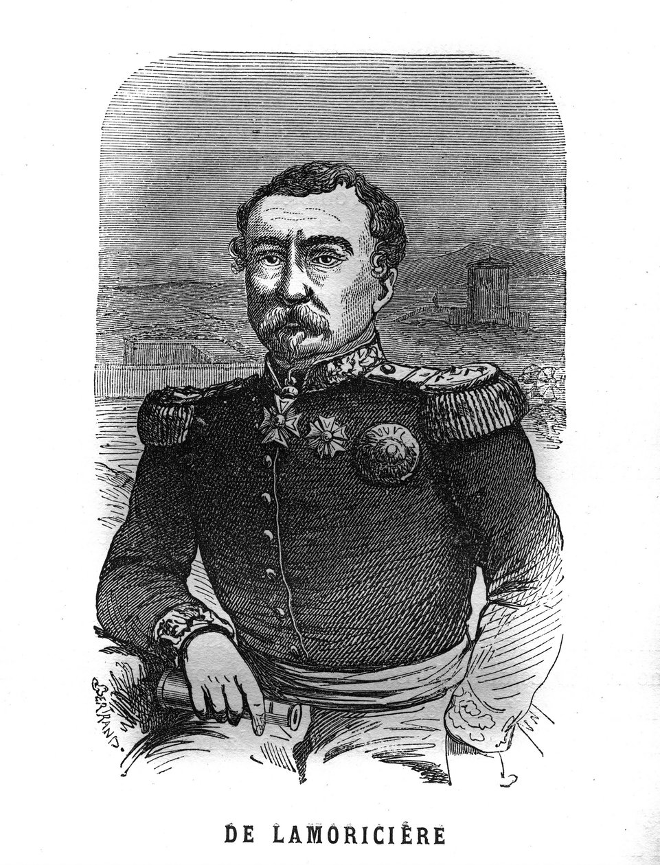 フランスの将軍、ジョセフ・ヴァンティーニ（ユスフ）（1808-1866）の肖像。Les Illustrations De L