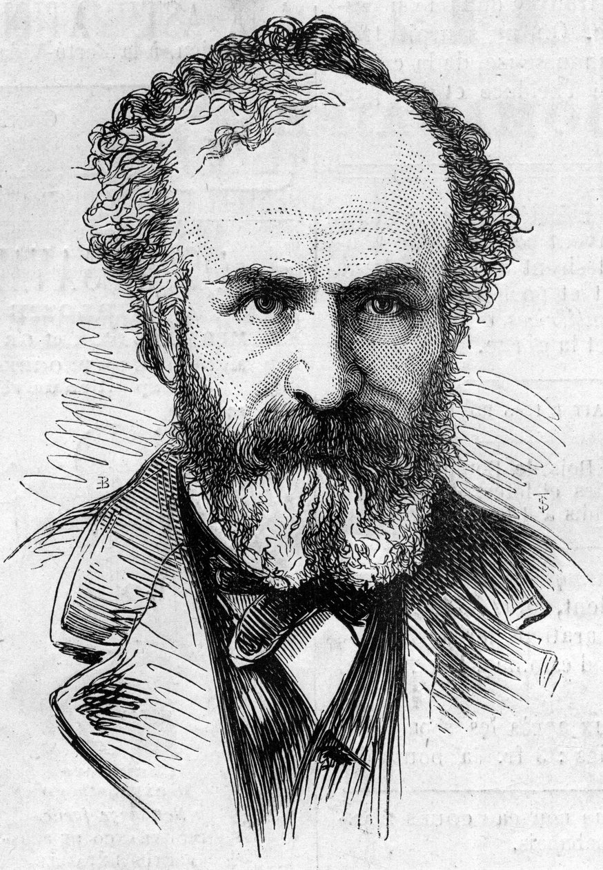 フランスの天文学者、ジュール・ジャンセン（1824-1907）の肖像、太陽の突起物を観測する方法。9月26日付「Le Monde Illustré」911号に掲載された図版 作： フランス語学校