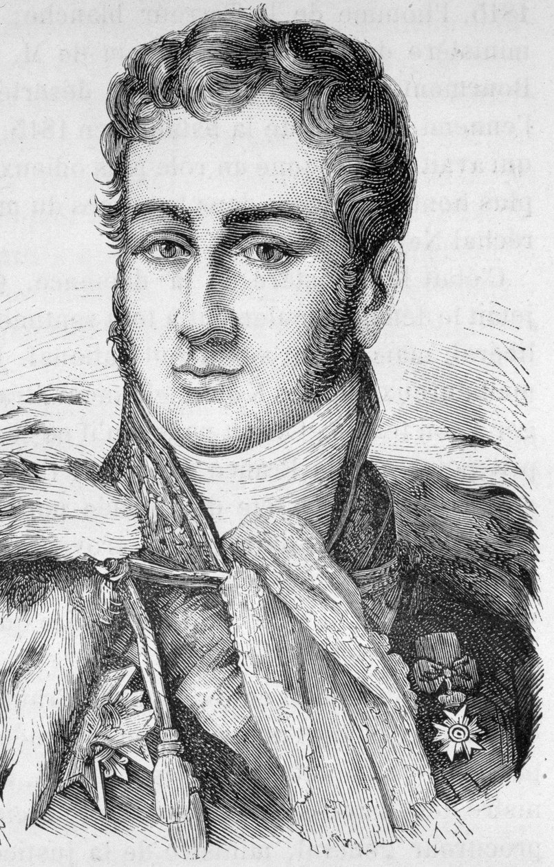 フランスの政治家、ジュール・ド・ポリニャック（1780～1847年）の肖像 - アンリ・マルタンの「L