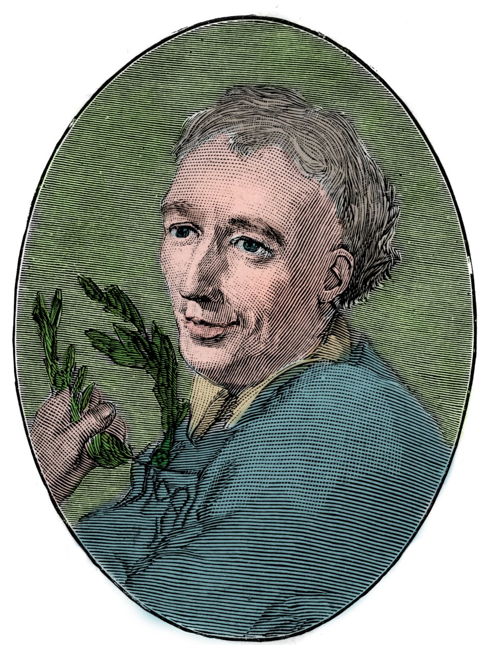 ローレンス・ユースデンの肖像（1688-1730）英国の詩人。 作： フランス語学校
