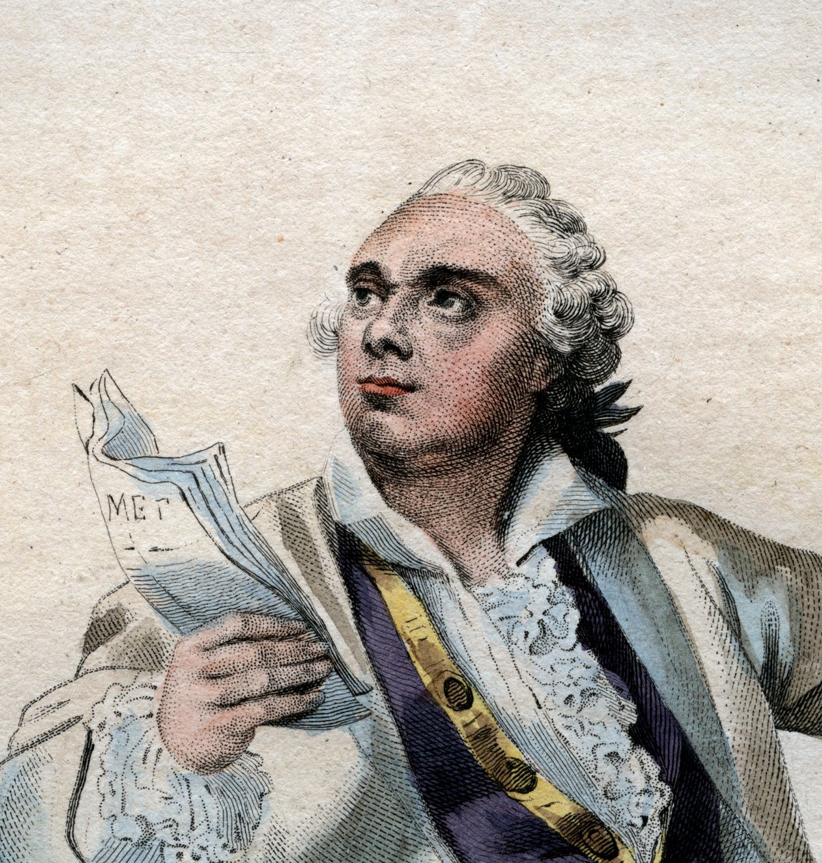 フランスの俳優、ルカン（1729-1778）の肖像。 作： フランス語学校