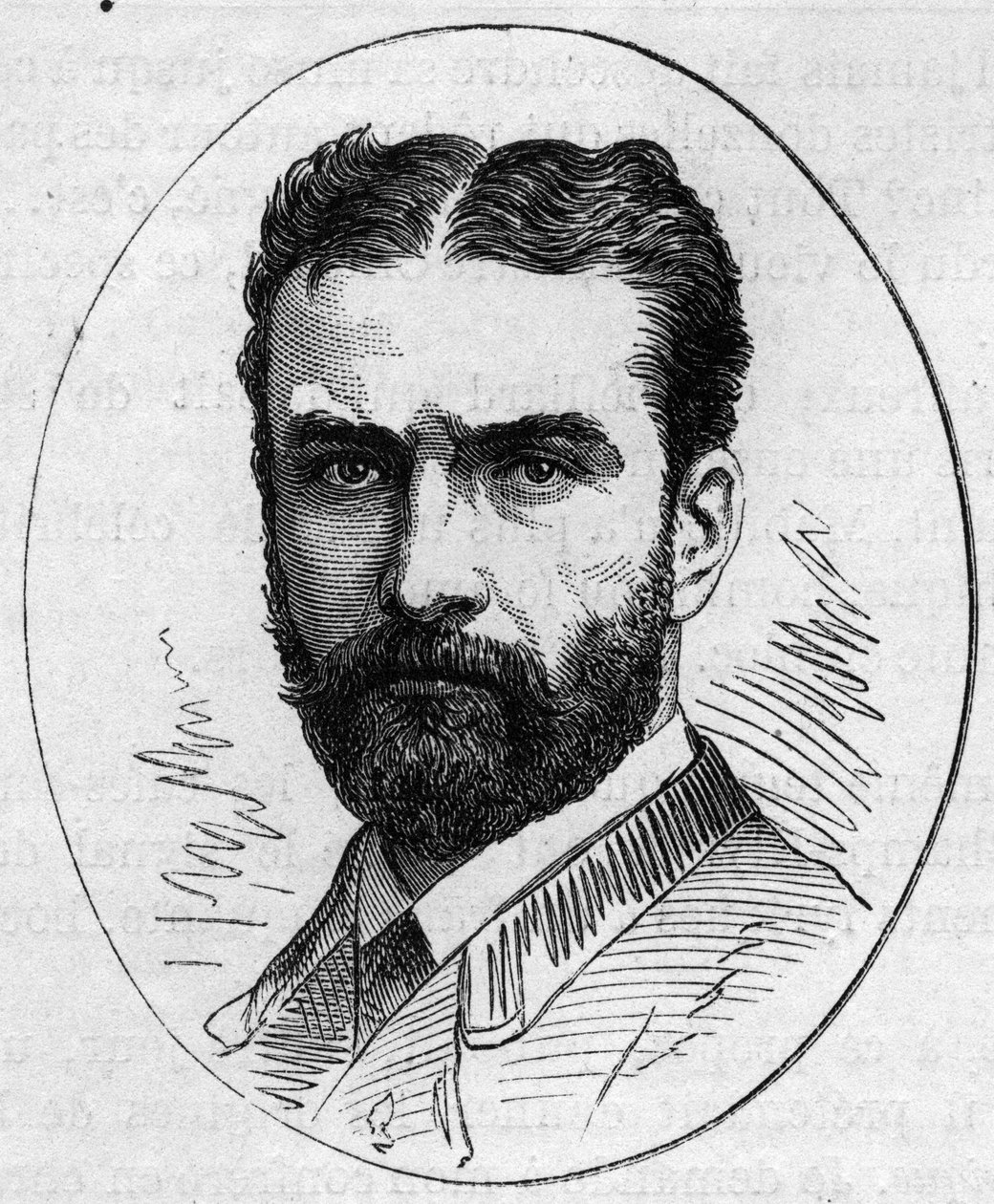 フランスの画家、レオン・ボナ（1833-1822）の肖像。1874年5月2日付「Le Monde Illustré」890号に掲載されたエングレーヴィング。 作： フランス語学校