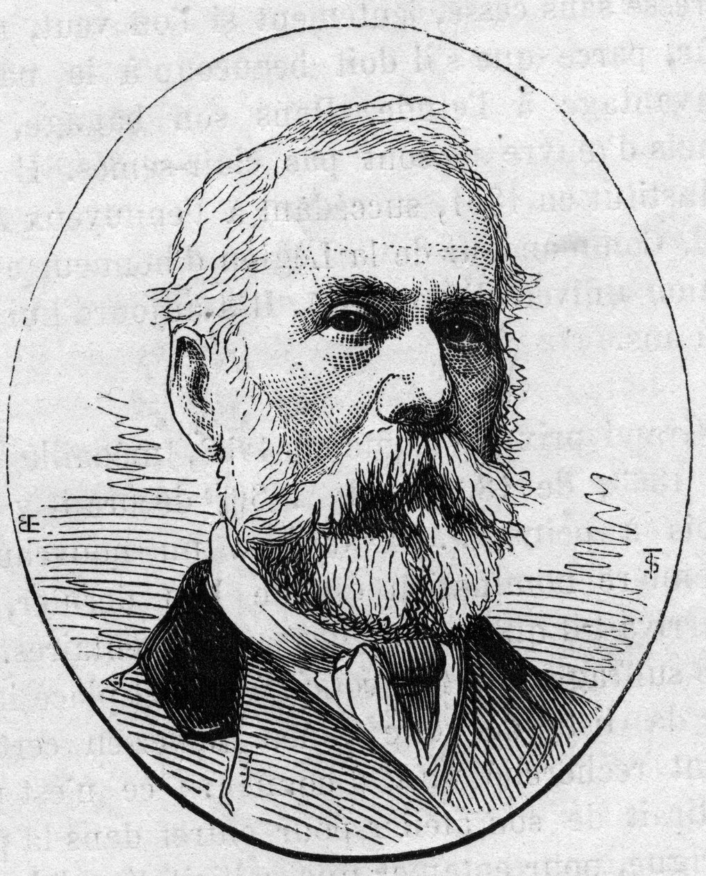 フランスの彫刻家ルイ・フランソワ（1814-1888）の肖像。1874年5月2日付「Le Monde Illustré」890号に掲載された版画。 作： フランス語学校