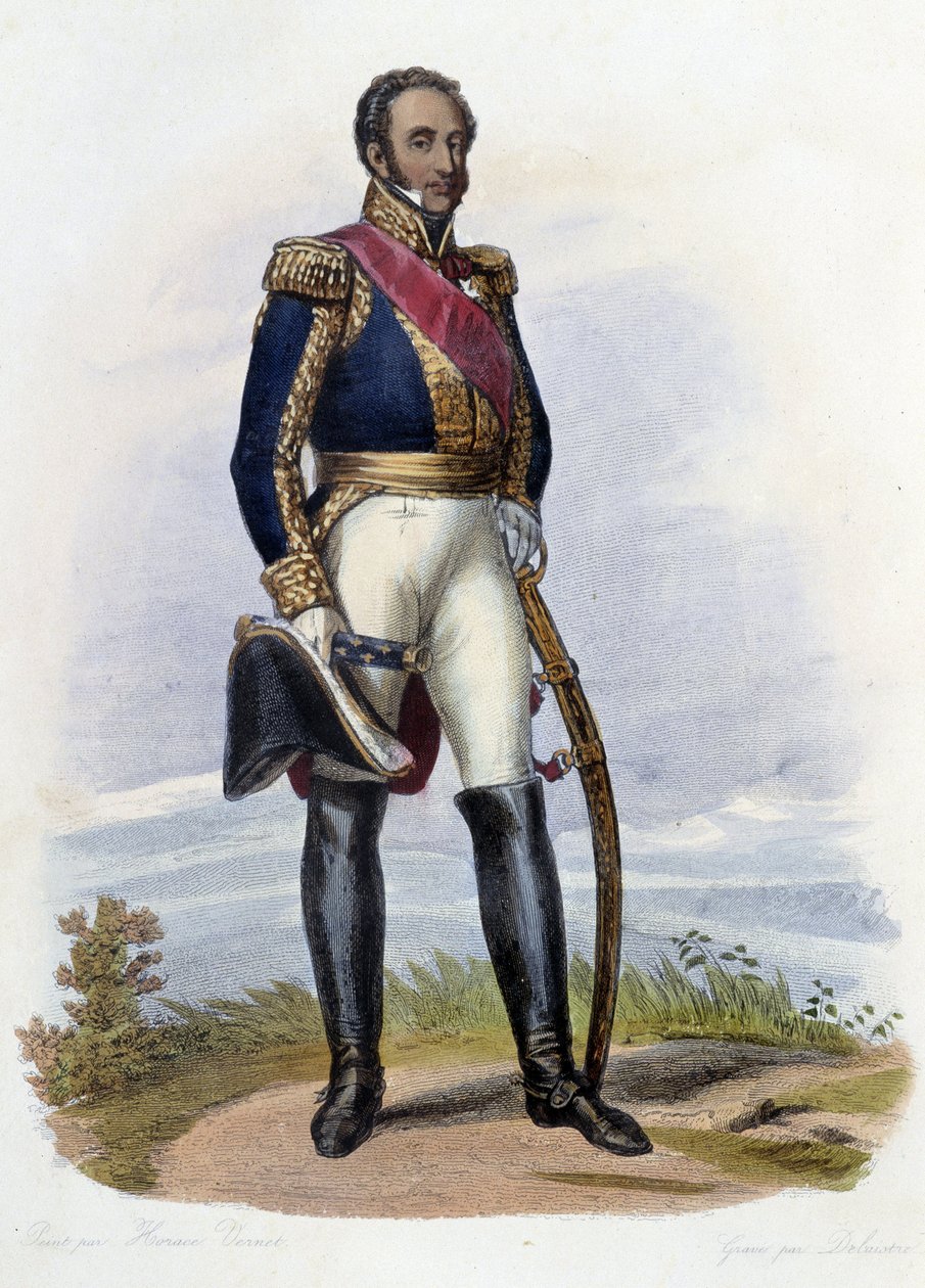 Portrait of Louis Gabriel (Louis-Gabriel) Suchet (1770-1826), in Ed. Mennechet, "Le Plutarque francais". 作： フランス語学校