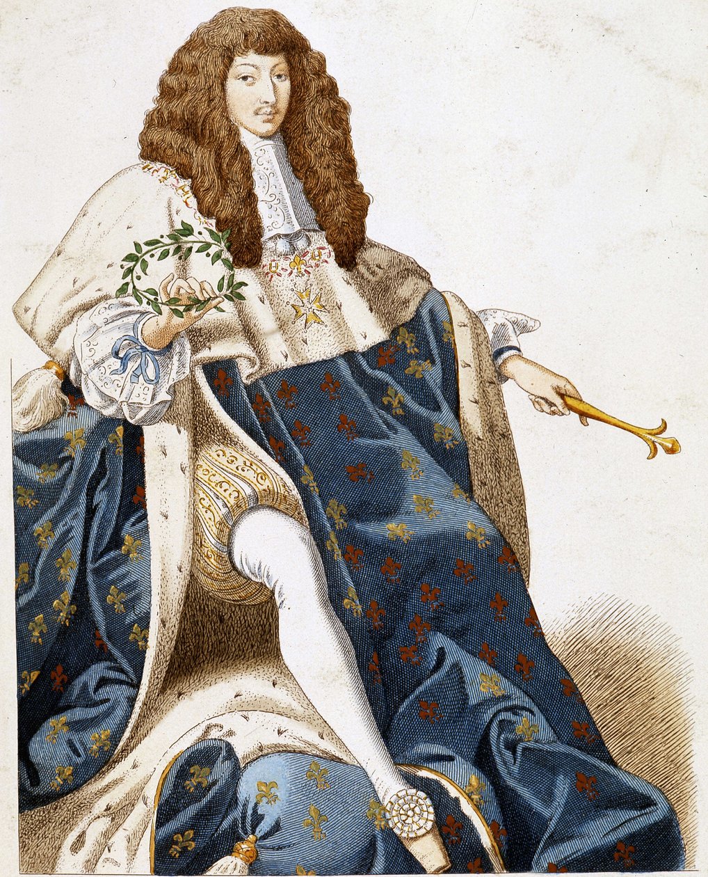 写真額装付き　ルイ デュコ デュ オーロン作品 太陽王（キング・サンまたはルイ大帝）と呼ばれたルイ14世の秘密の結婚