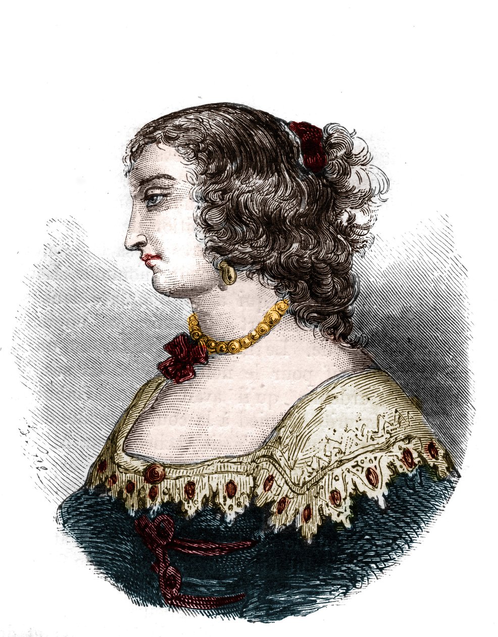 マドモアゼル・ド・オートフォールの肖像（Marie de Hautefort 作： フランス語学校