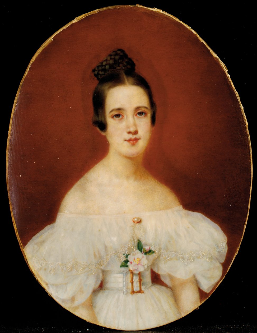 エドガー・ドガの母、マリー・セレスティン・ド・ガスの肖像、1832-34年頃 作： フランス語学校