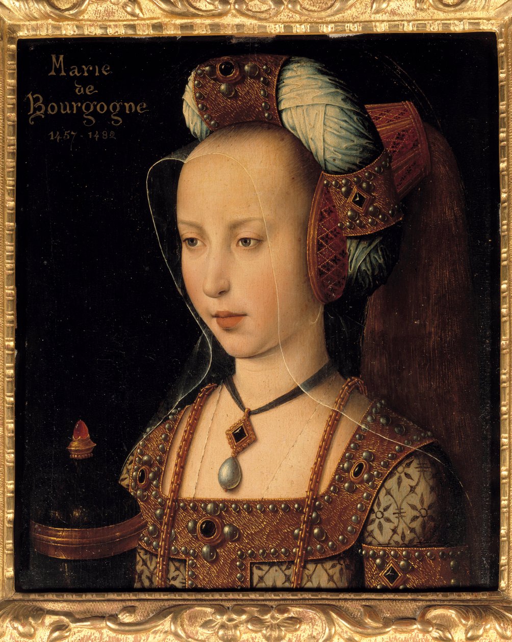 ブルゴーニュ公爵夫人マリー・オブ・ブルゴーニュ（1457-1482）の肖像 作： フランス語学校