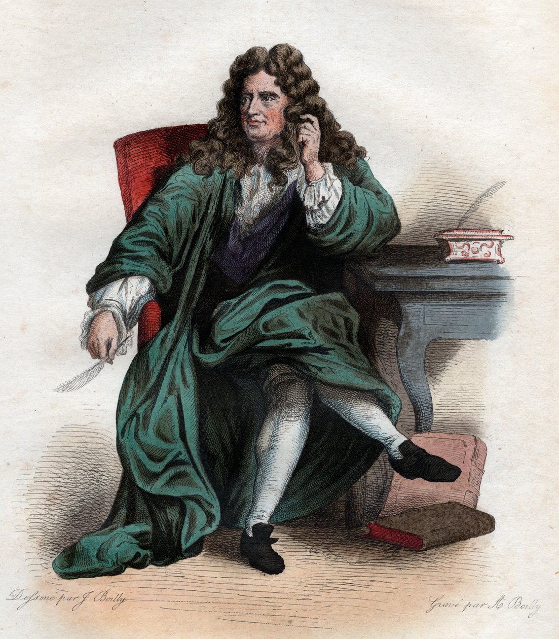 フランスの詩人であり評論家であるニコラボワローデスプレー（1636-1711）の肖像。