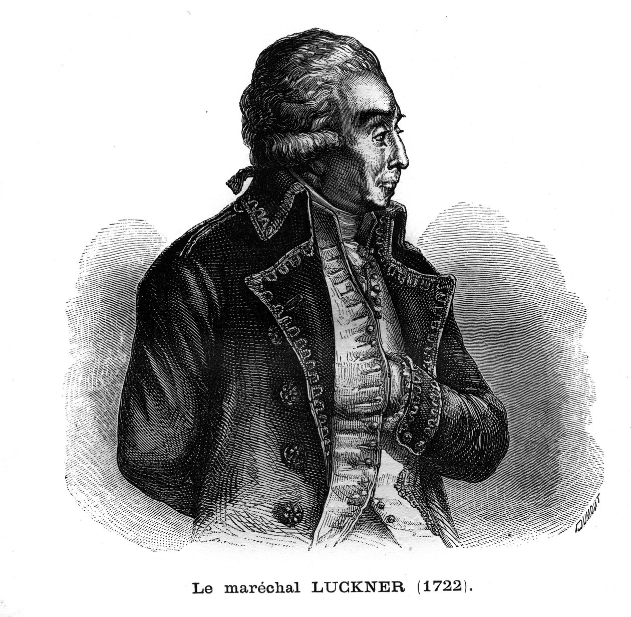 ドイツ出身のフランス軍人、ニコラ・ラックナー（1722-1794）の肖像。"Les Illustrations De L
