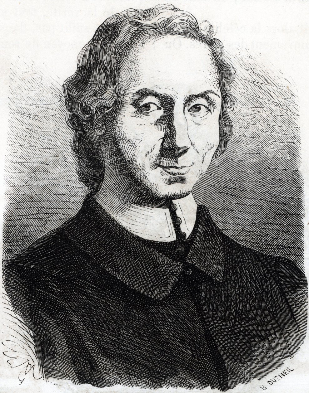ニコラ・マレブランシュ（1638-1715）の肖像 作： フランス語学校