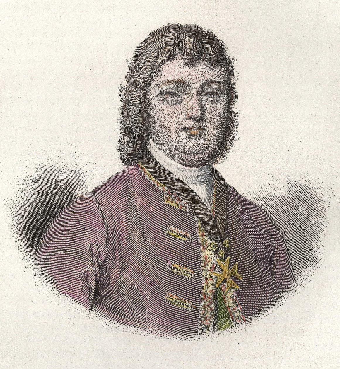 ニコラ・ロゼ・ドゥ・ル・シュヴァリエ・ロゼ（1675-1733）、フランスの軍人、総督の肖像。"Portraits des Hommes Useful "所収。 作： フランス語学校