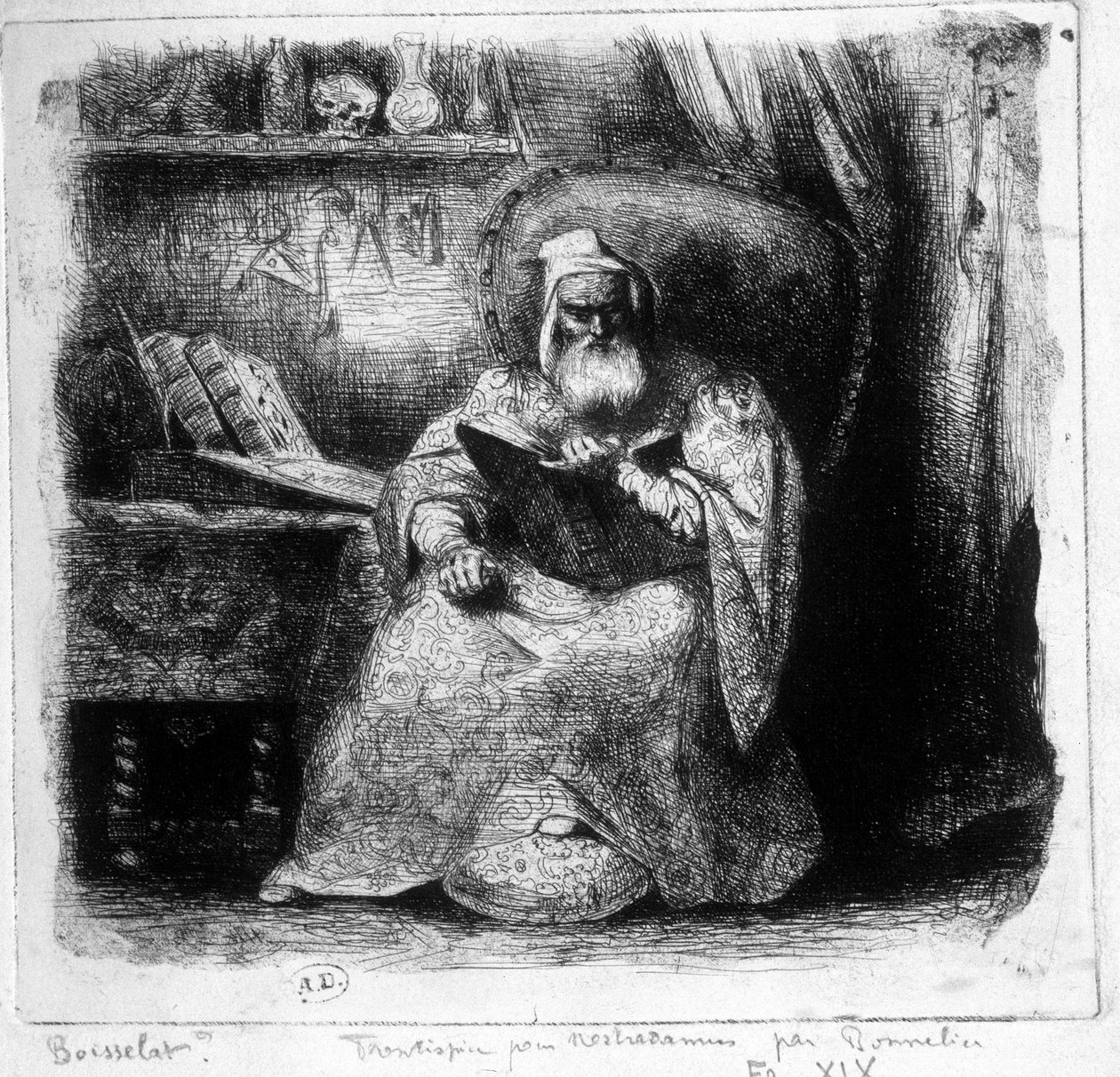 ボネリエによるノストラダムスの肖像 作： フランス語学校