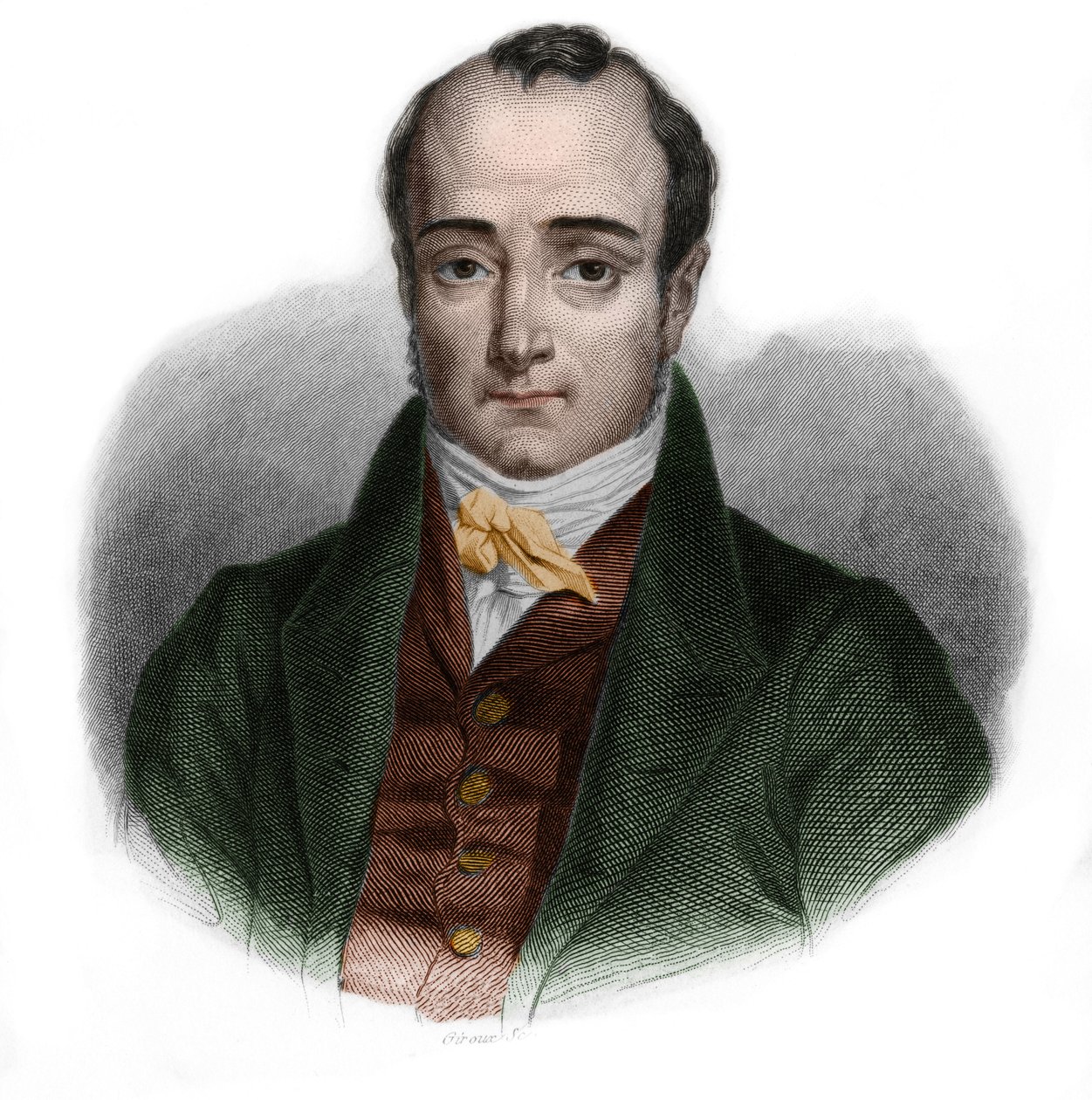 フランスの政治家Paul Jean Pierre Sauzet (1809-1876)の肖像。Louis de Cormenin Timonの「LIBRE DES PERSONERS」に掲載されています。1842.個人蔵。 作： フランス語学校