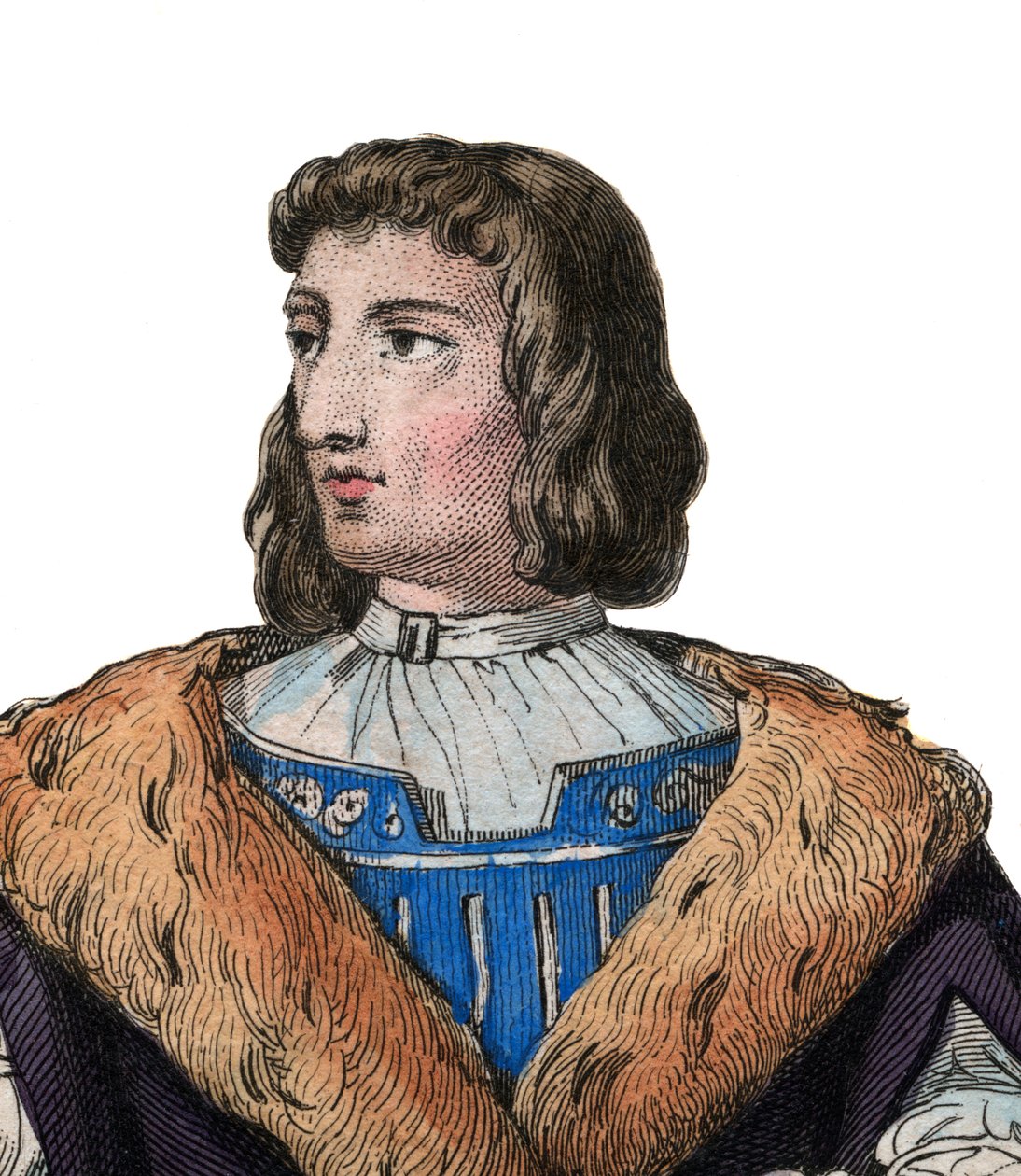 Philippe de Commines（1447-1511）、フランス人作家、外交官の肖像。 作： フランス語学校