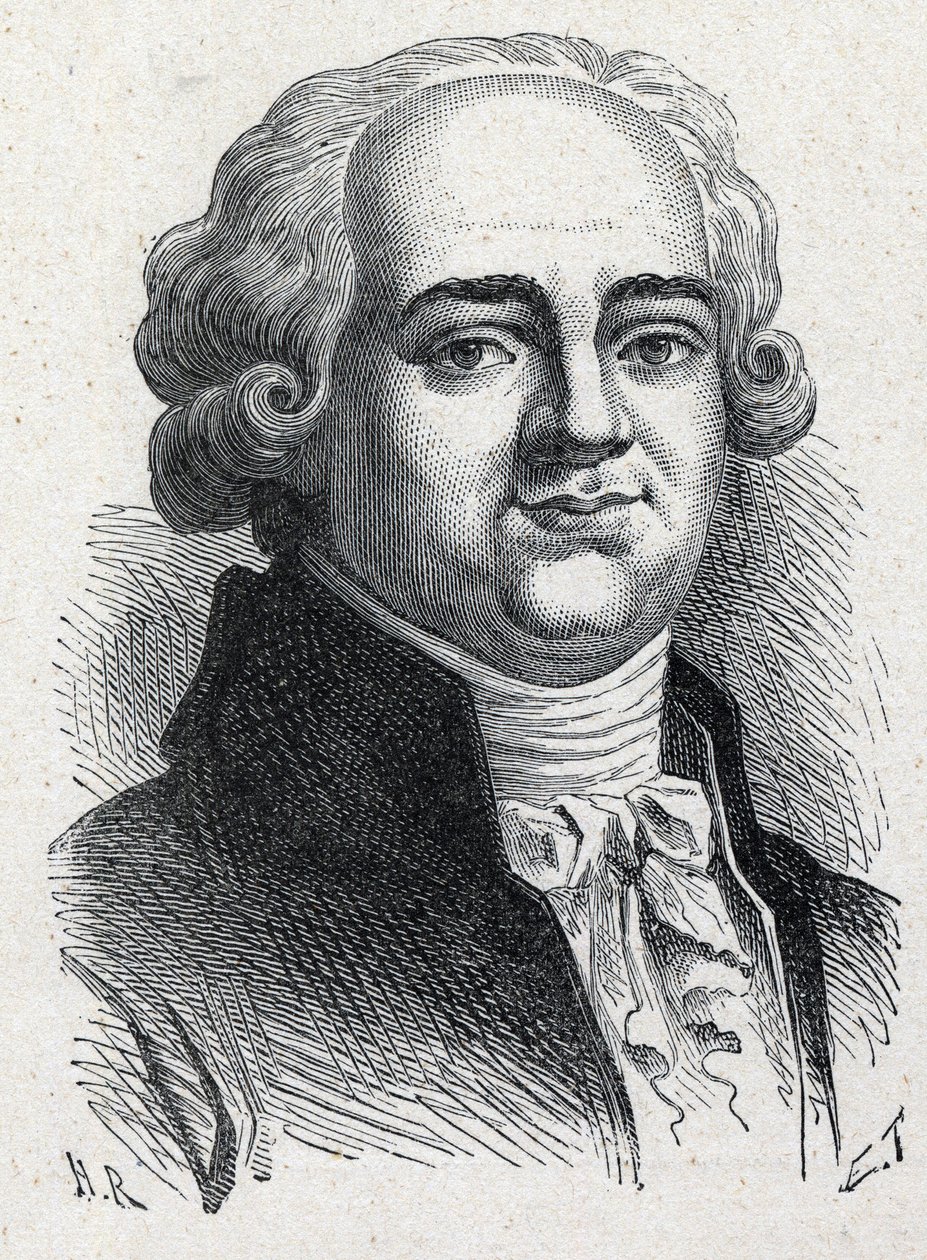 フランスの政治家（1751-1793）で、国民会議でセーヌ川の代官を務めたピエール・ルイ・マニュエルの肖像。1889年のエングレーヴィング。個人蔵。 作： フランス語学校