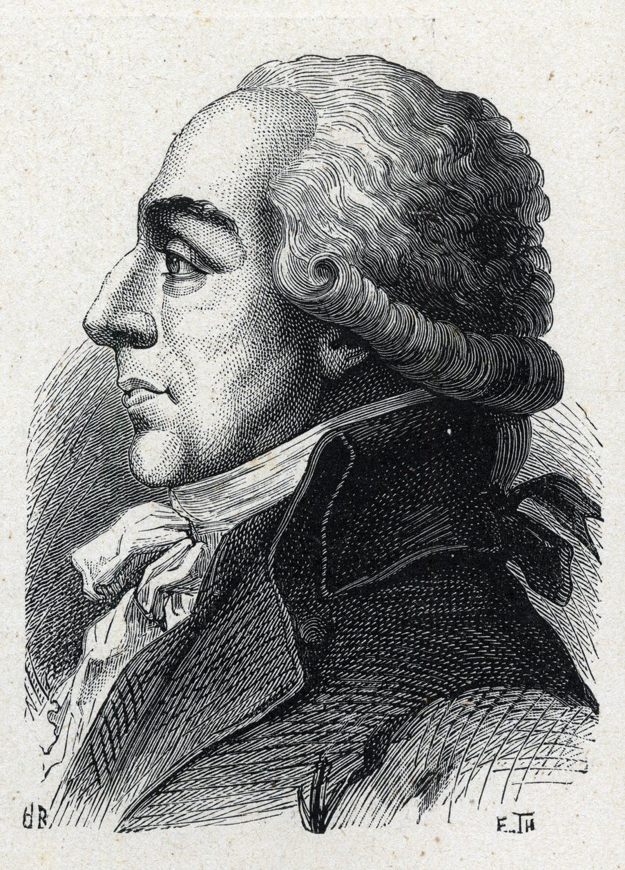 Pierre Louis Roederer (1754-1835) フランスの弁護士・政治家の肖像。1889年のエングレーヴィング。個人蔵。 作： フランス語学校
