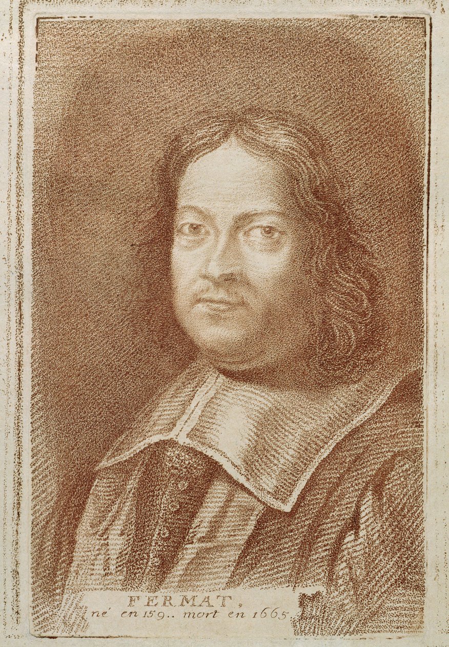 18世紀半ばのアレクサンドルサヴェリエン作の歴史学者のピエールドフェルマー（1601-1665）の肖像 作： フランス語学校