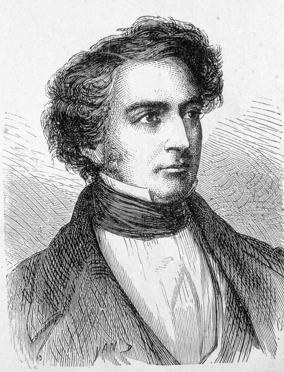ロバート・ステファンソン（1803 - 1859）の肖像 - "Album of Science; Illustrous Scholars; Great Discoveries" 1896年に掲載。 作： フランス語学校