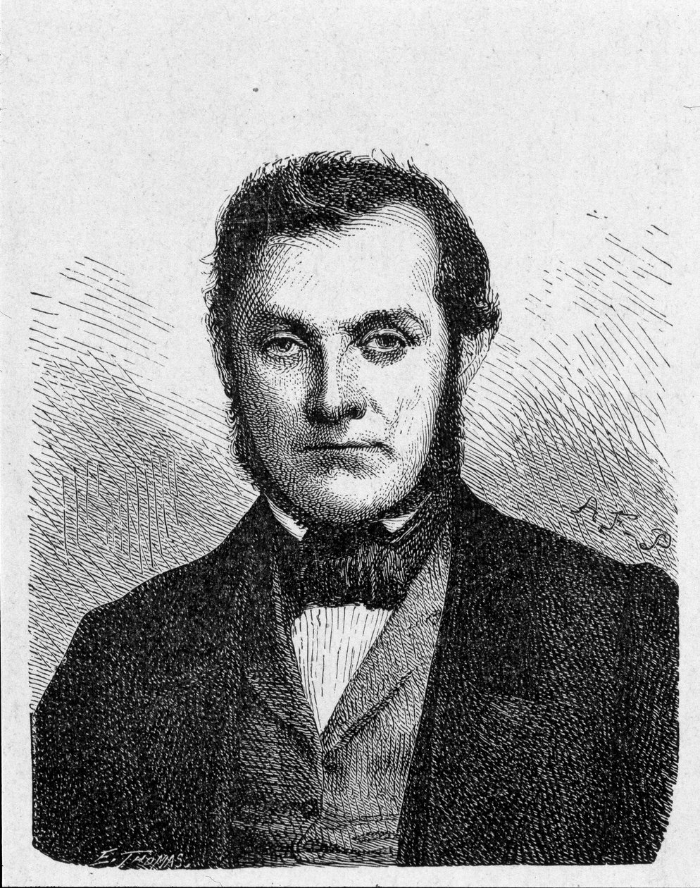 ロバート・ウィルヘルム・ブンゼン（1811〜1899）の肖像。ドイツの化学者。1896年に出版された "Album of Science; illustrious scientists; Great discoveries "に収録されている。 作： フランス語学校