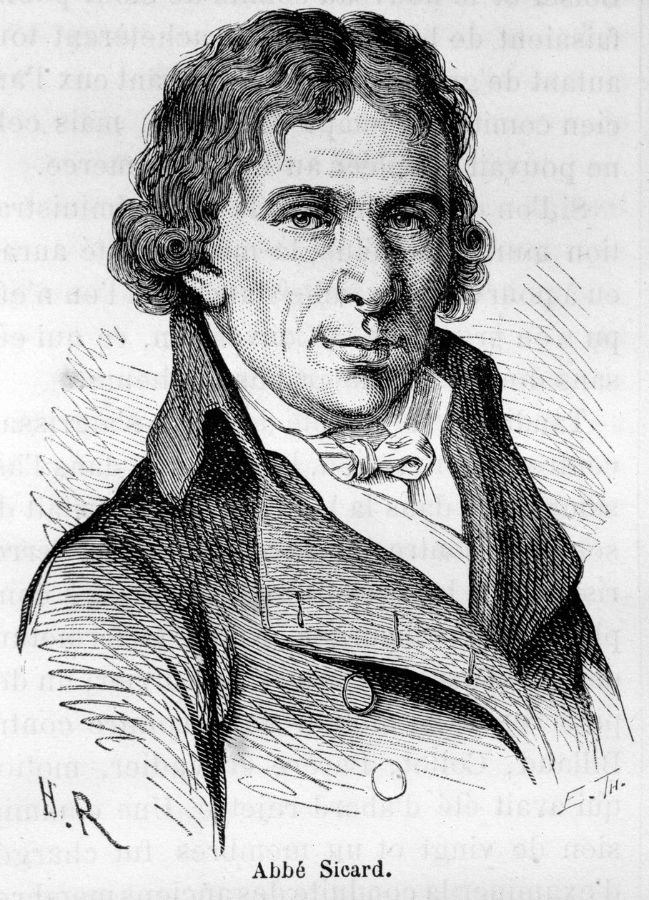 フランスの教育学者ロッシュ・アンブロワーズ・キュムロン(Sicard)の肖像(1742-1822) - アンリ・マルタンの「L