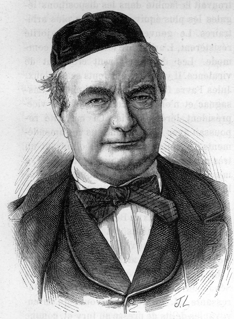 サント・ブーヴの肖像（1804 - 1869）（Sainte-Beuve）フランスの作家-アンリ・マルタンの「フランス史」に掲載。 作： フランス語学校