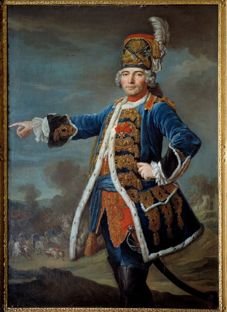シモン・クロード・ドゥ・グラシン・ドゥ・グラティニーの肖像 (? -1776) フランス派の絵画。1744年 パリ、アルミー美術館 作： フランス語学校