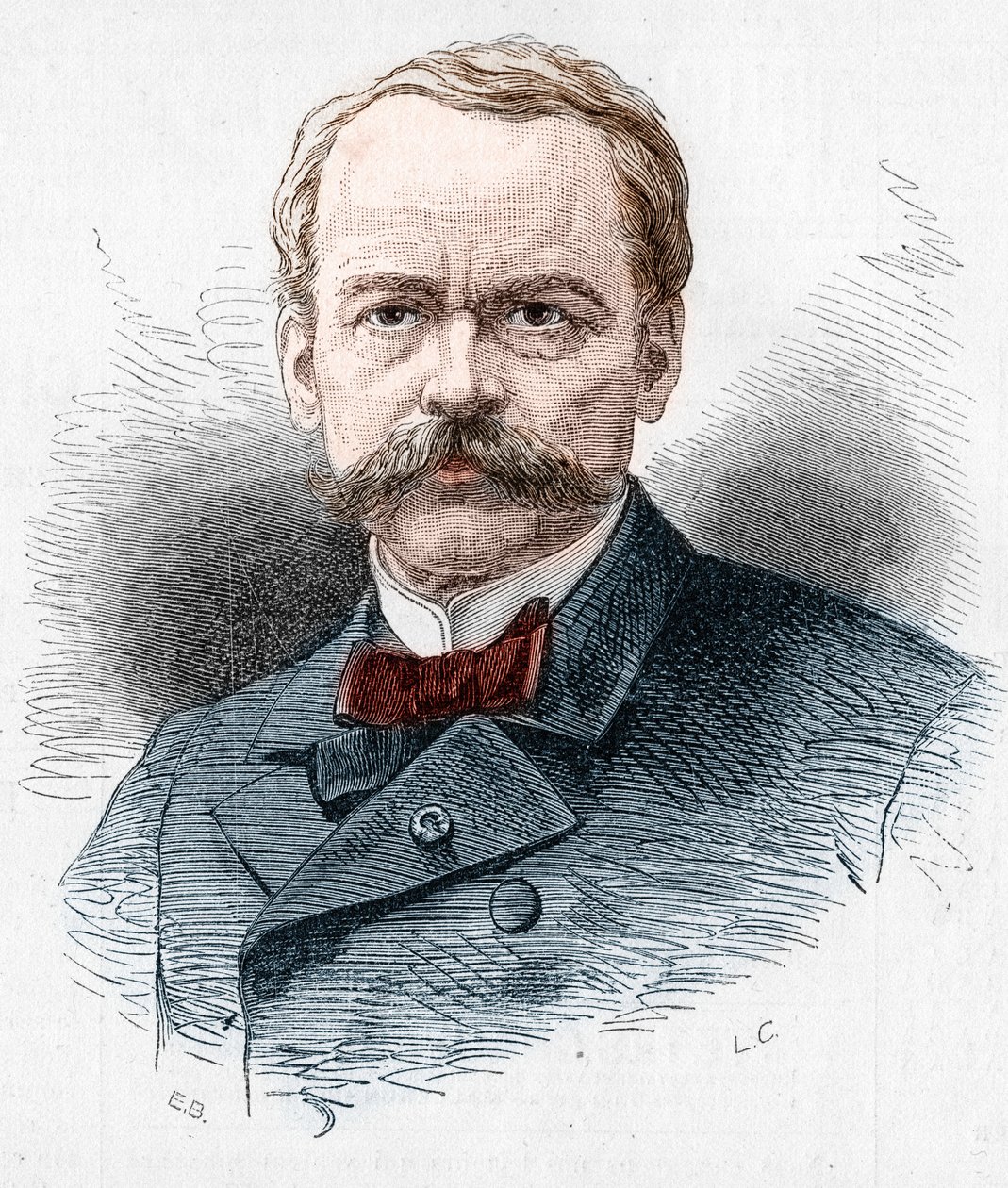 フランスの劇作家、セオドア・バリエール（1823-1877）の肖像。1877年10月20日付「Le Monde Illustré」No.1071に掲載された版画。 作： フランス語学校