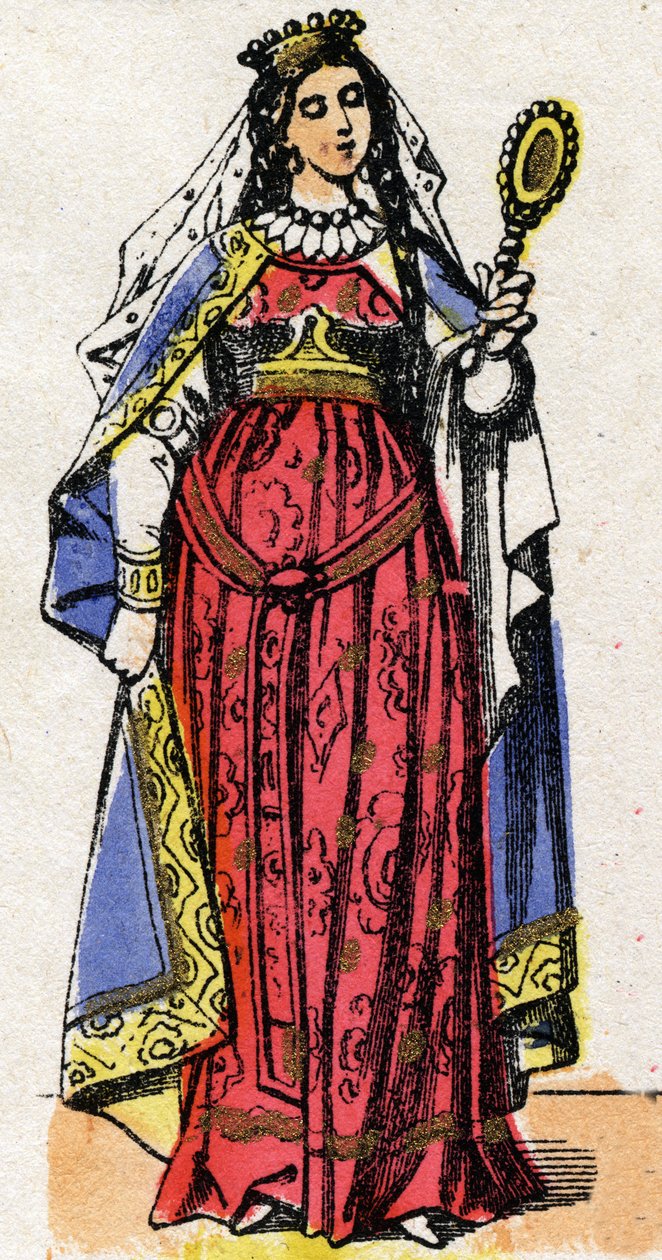 ウルトロゴテの肖像（566～567年没）フランスの女王で、初代シルデベールの妻。 作： フランス語学校