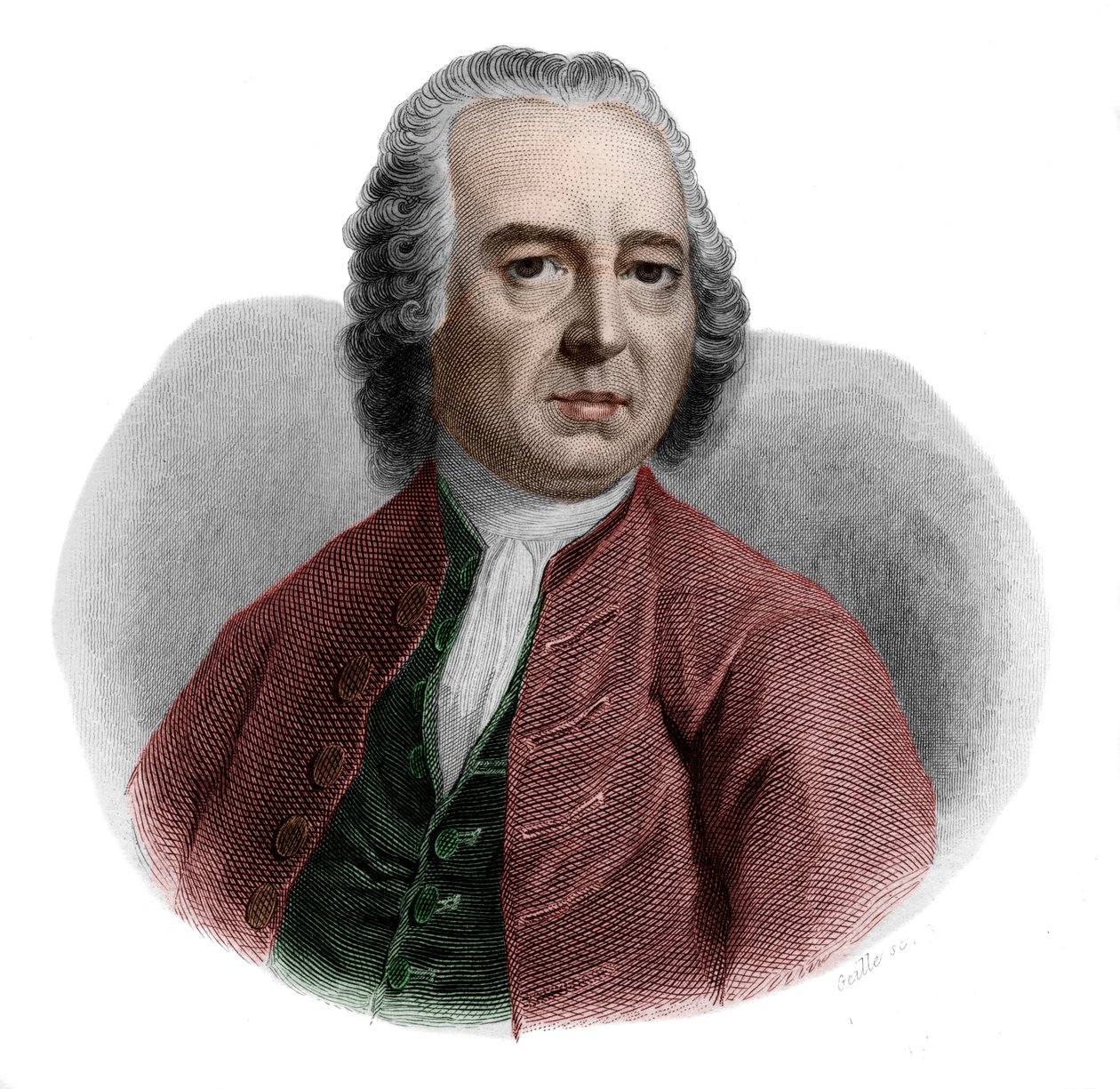 フランスの司書兼書記であるバレンティンジャメリデュヴァル（1695-1775）の肖像。 作： フランス語学校