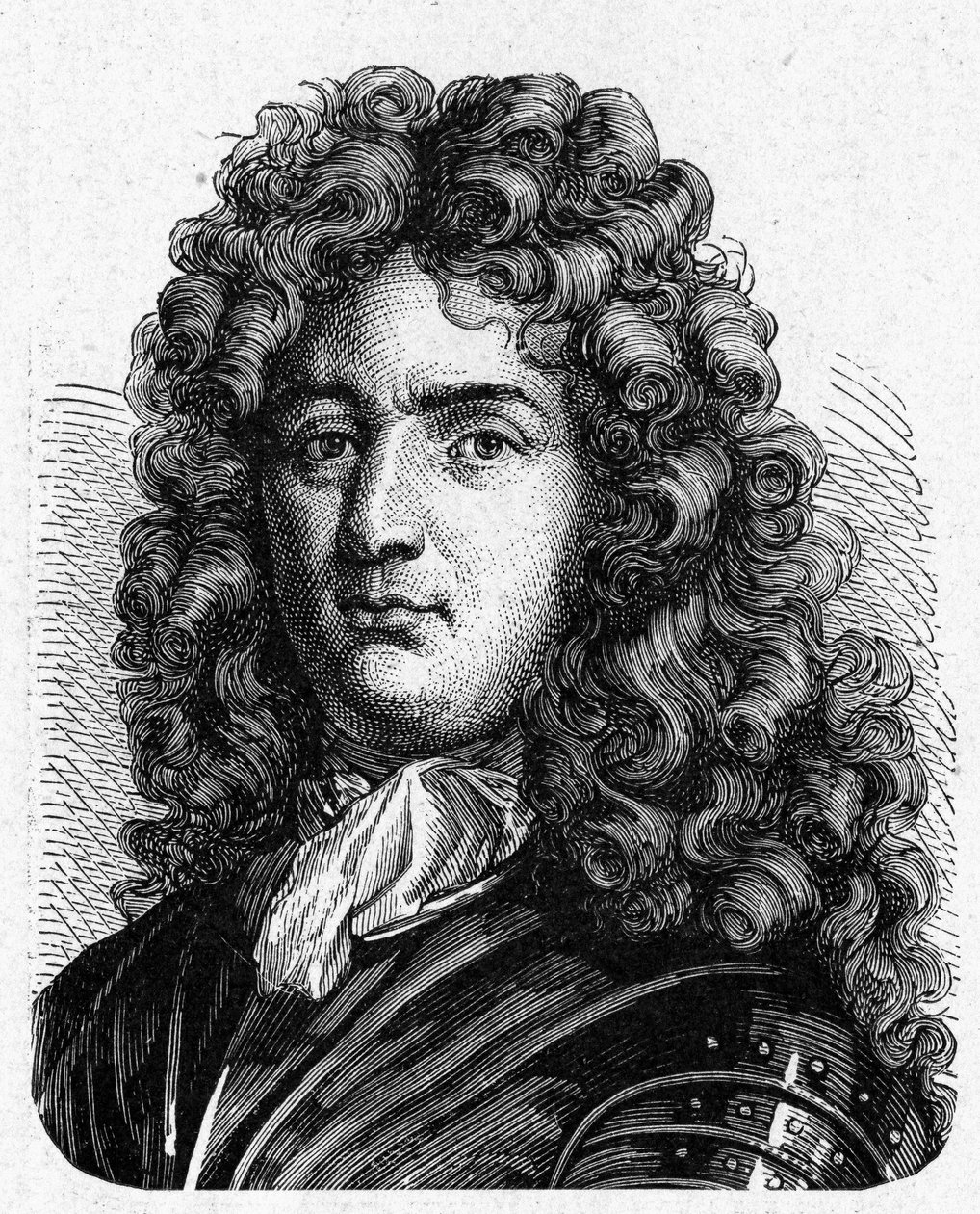 ヴォーバン（1633 - 1707）の肖像。Sébastien Le Prestre de Vauban）（Maréchal de France and military engineer） - in "Album de la Science; illustrious scientists; Great discoveries" 1896. 作： フランス語学校