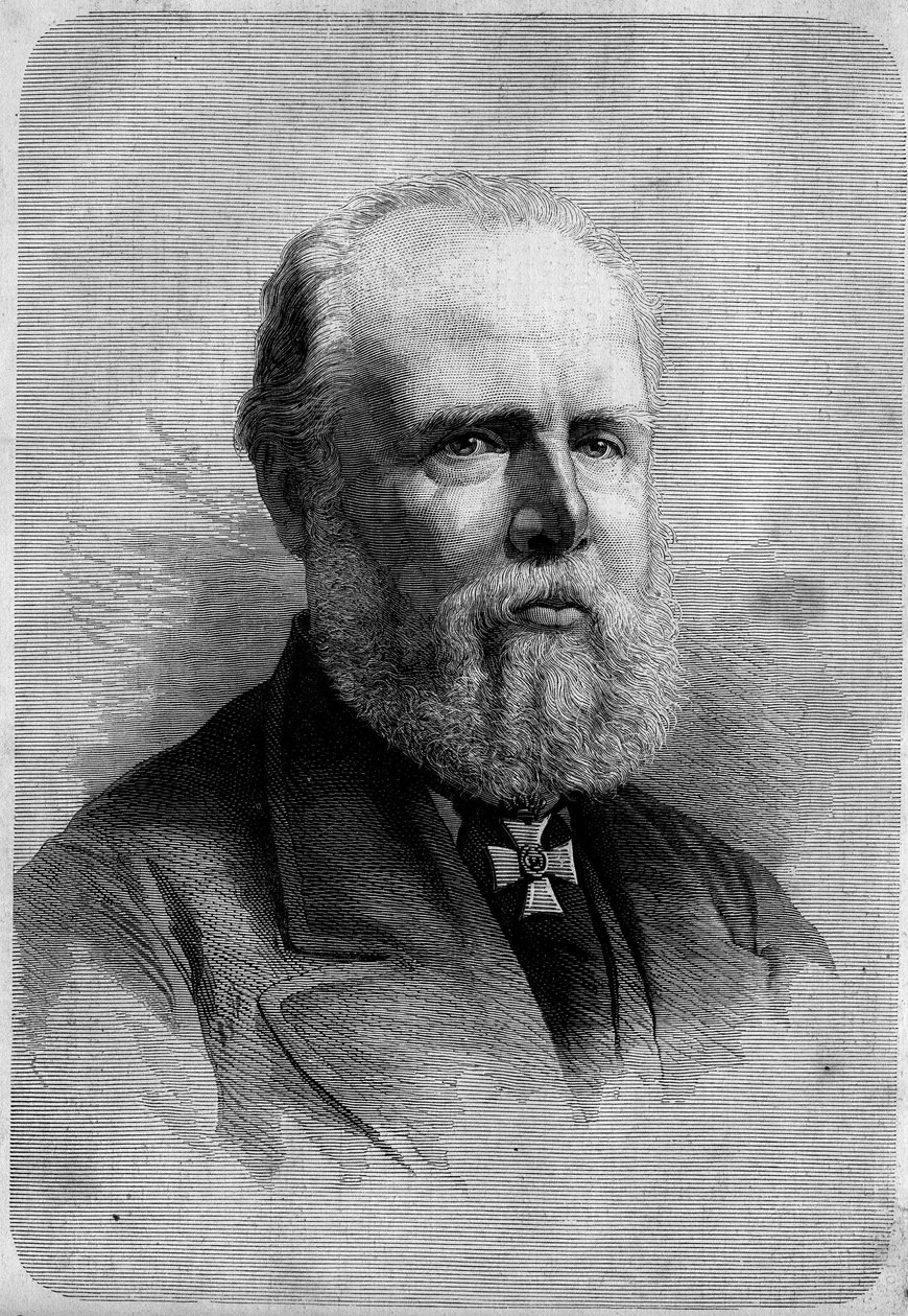 オランダ王ウィリアム3世（1817-1890）の肖像。1月25日付「Le Monde Illustré」1139号に掲載された図版 作： フランス語学校
