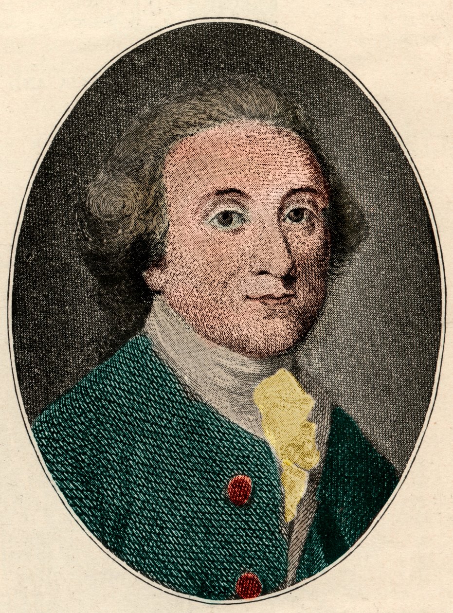 ウィリアムホワイトヘッドの肖像（英語の詩人）（1715-1785）。 作： フランス語学校