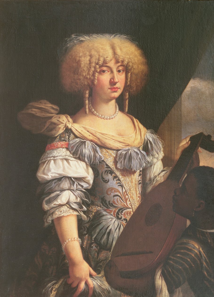 ムーアのページを持つ女性の肖像 作： フランス語学校