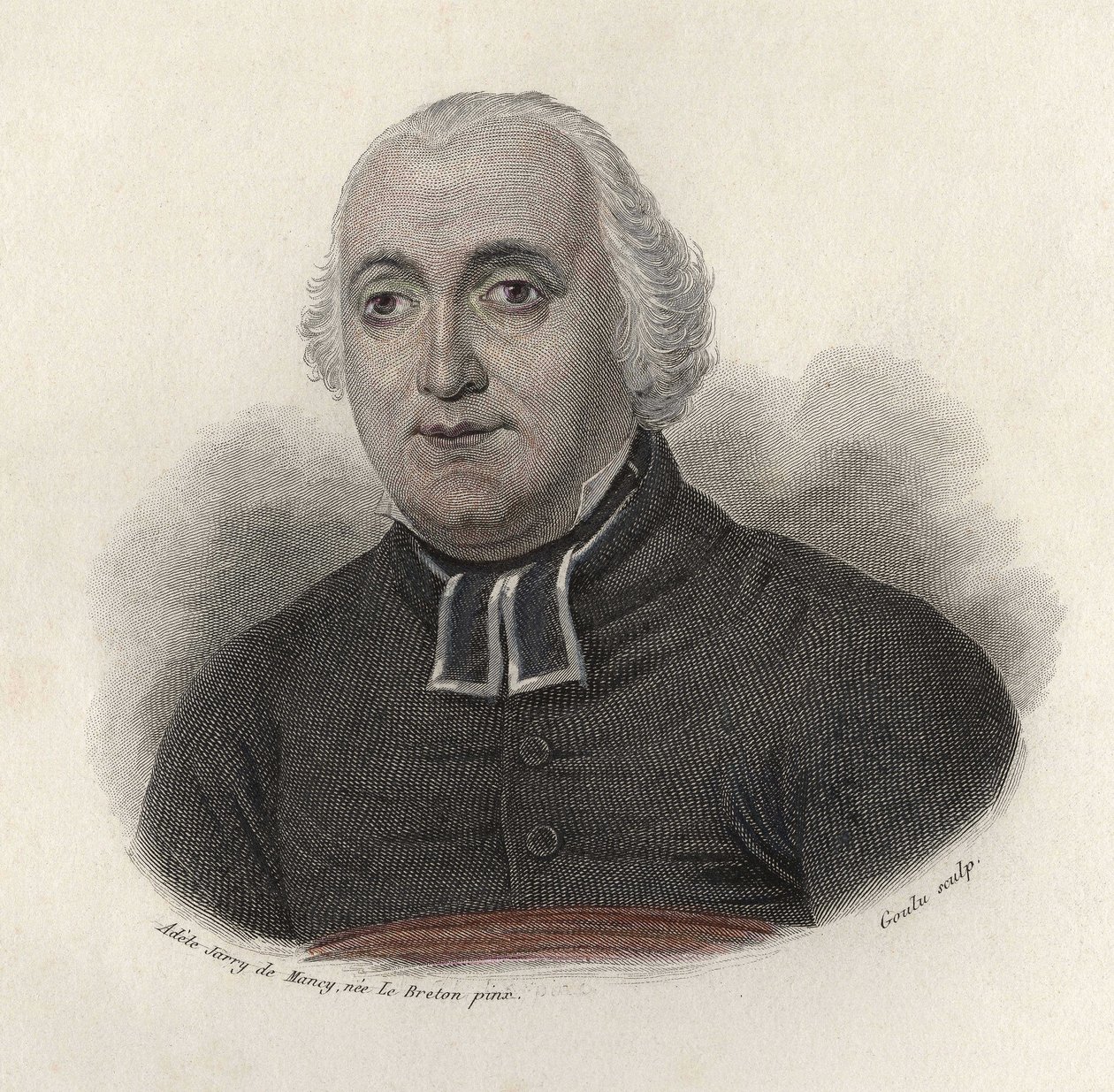 アベ・カロン（1760-1820）の肖像、伝記作家、フランスのモラリスト作家。 作： フランス語学校