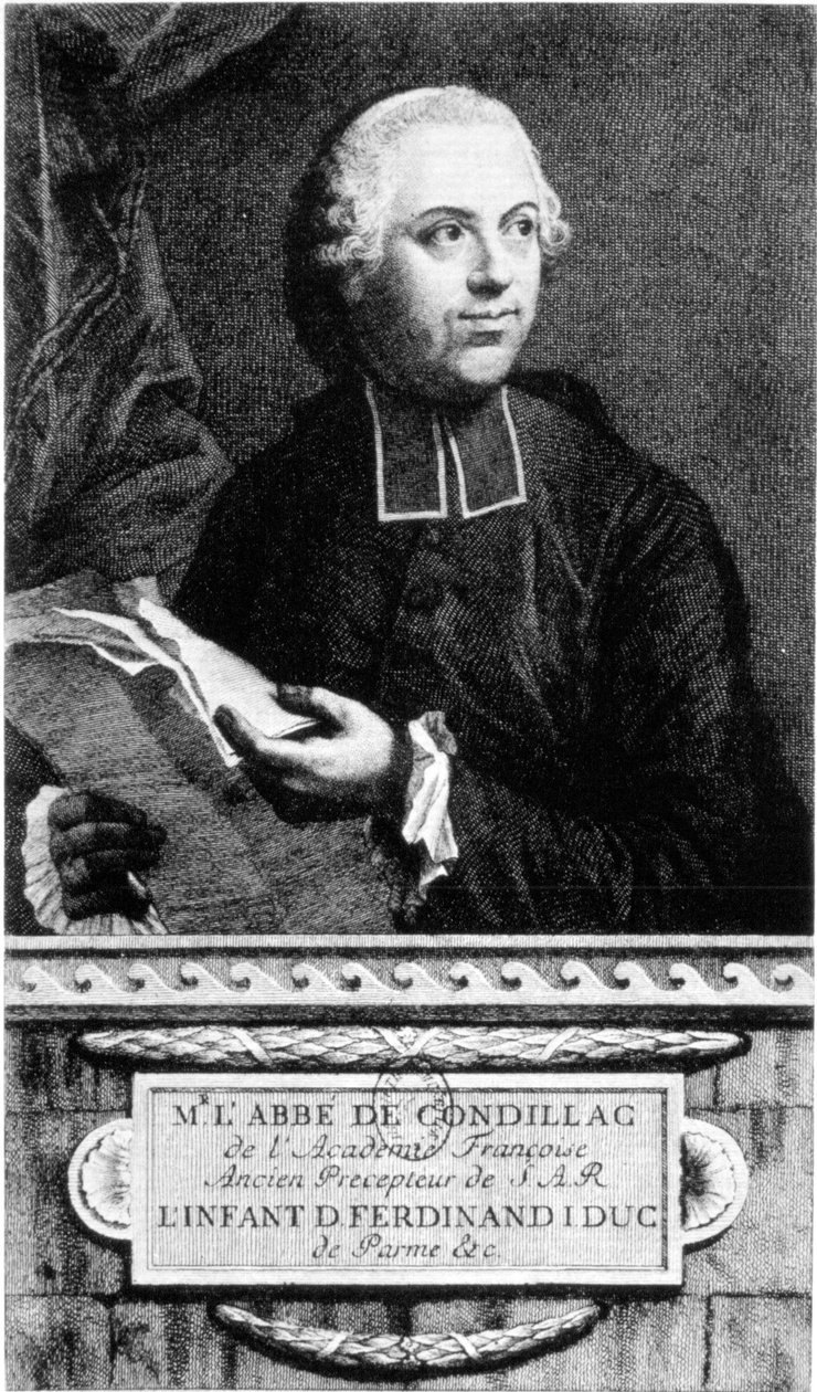 エティエンヌ・ボノ・ド・コンディヤック（Abbe Etienne Bonnot de Condillac）（1715 - 1780）の肖像。 作： フランス語学校