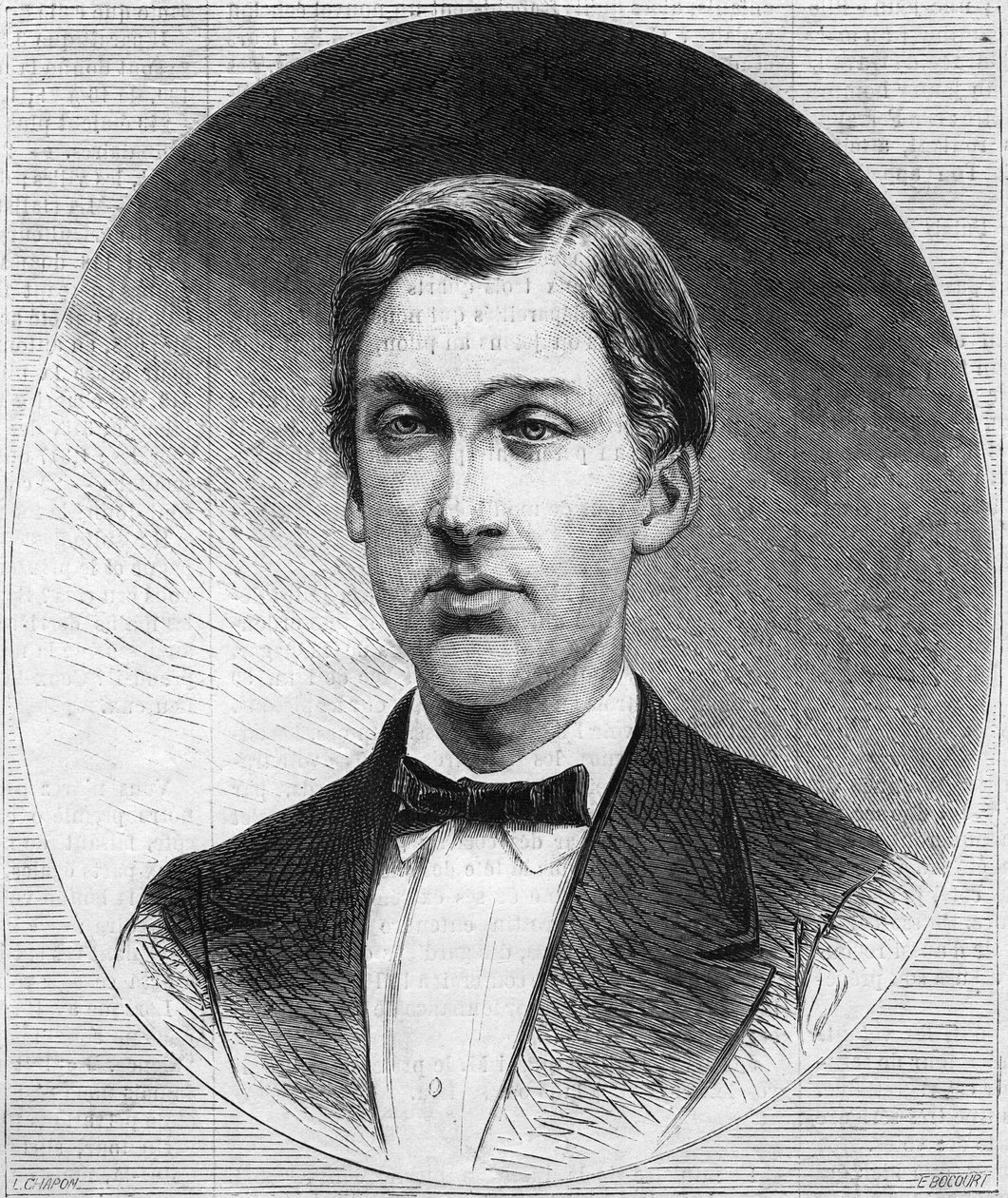 ギーズ公ルイ・マリー・フィリップ・ドルレアン（1854-1872）の肖像。8月3日付「Le Monde Illustré」799号に掲載された図版 作： フランス語学校