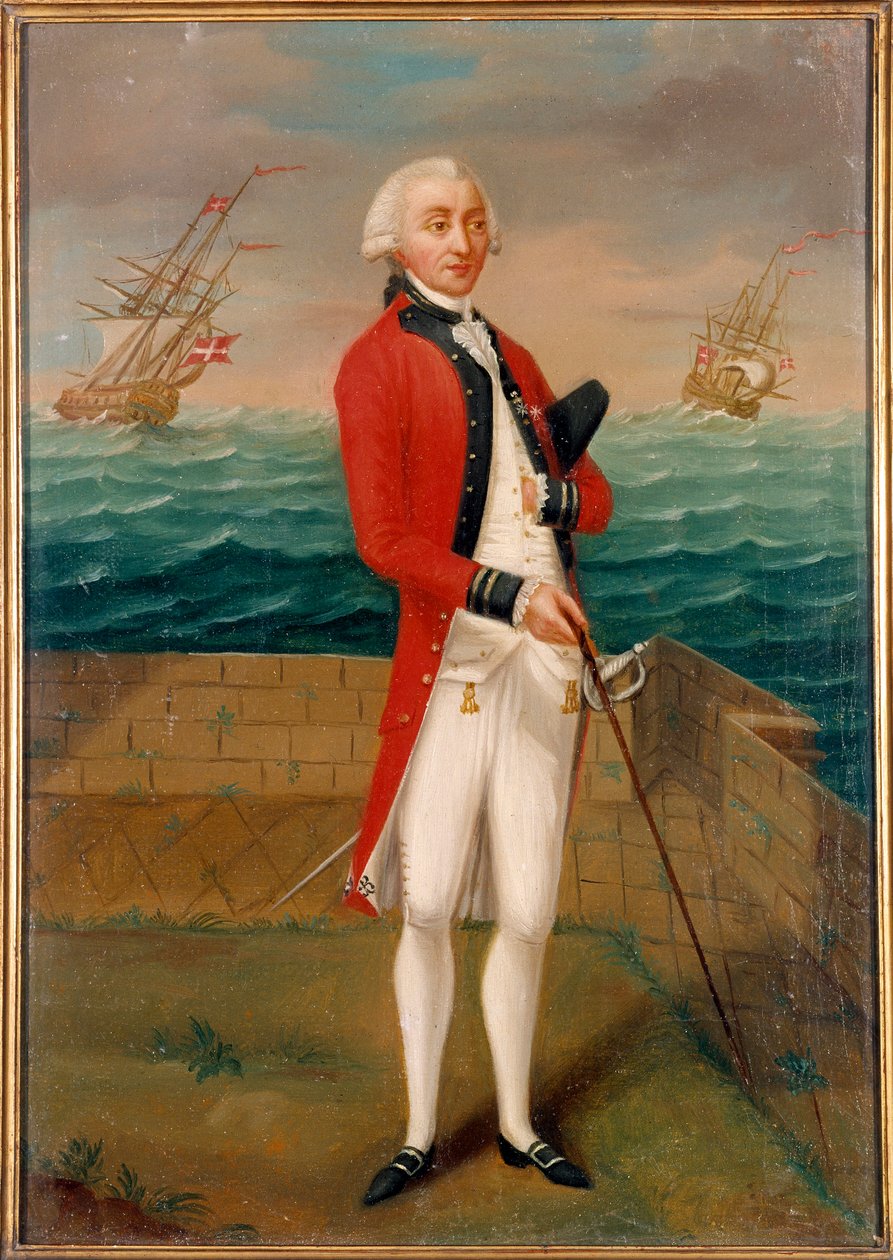 ファブレイ騎士（1706-1791）の肖像 マルタ島のギャラールの士官 フランス派の絵画。18世紀のパリ、レジオンドヌール美術館 作： フランス語学校