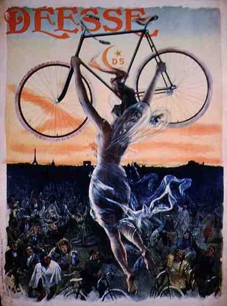 Deesse "自転車のポスター（カラーリトグラフ） 作： フランス語学校