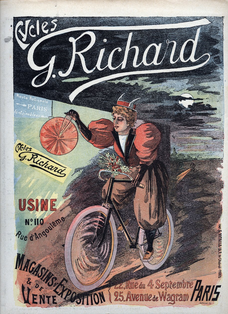 George Richard Cycles "の広告ポスター 1895年パリ フランス派 作： フランス語学校