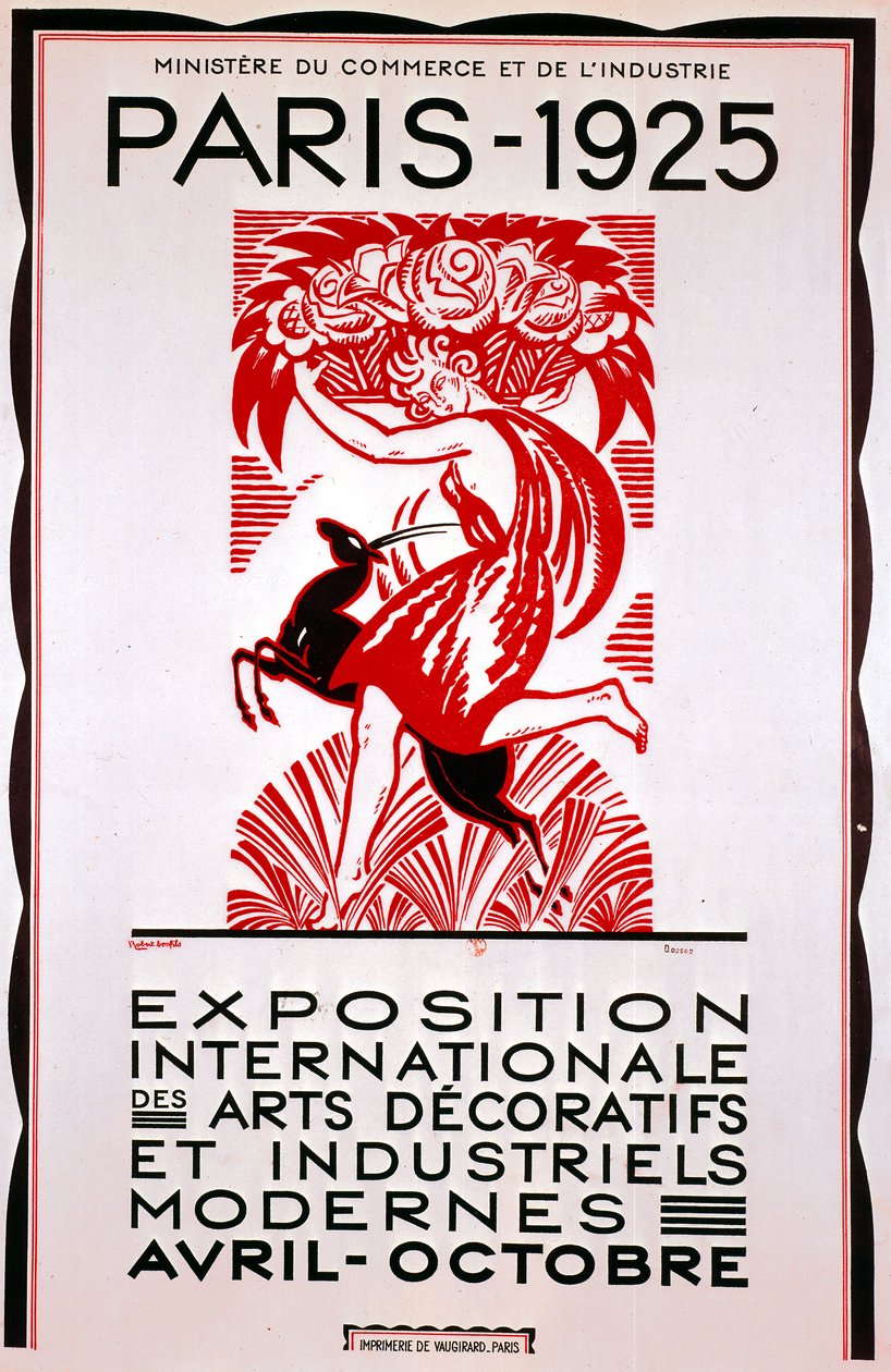 パリ国際近代工芸美術展ポスター 作： フランス語学校