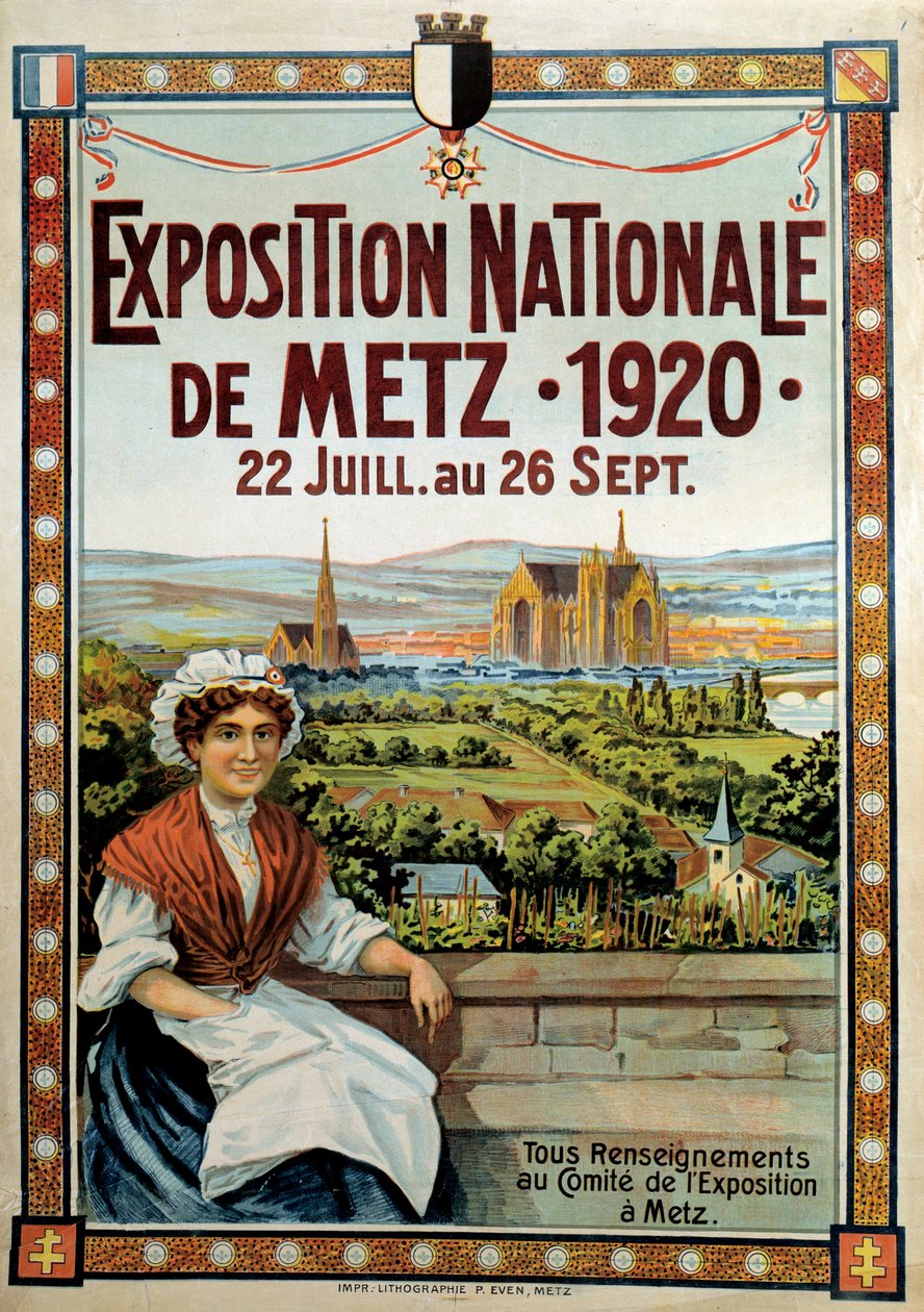 7月22日から9月26日まで開催されたフランス、メッス国立博覧会のポスター 作： フランス語学校