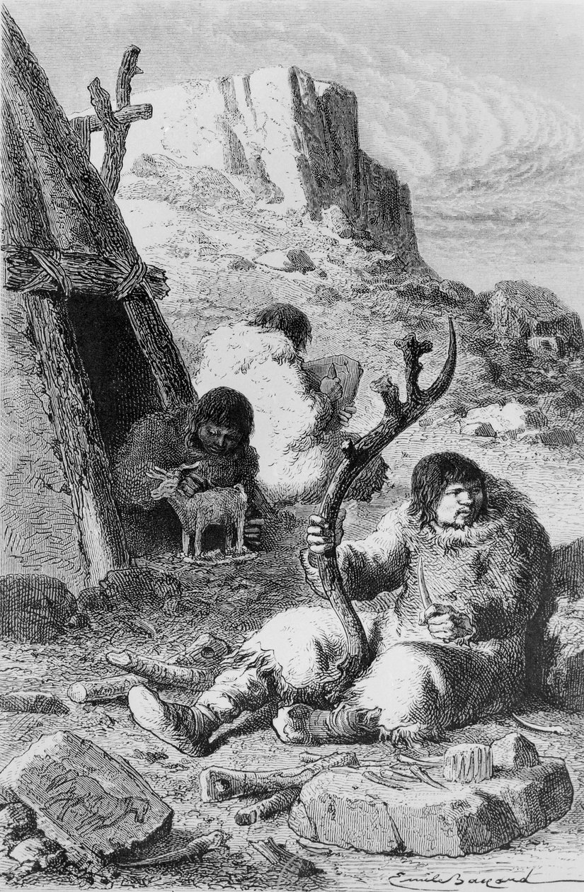 ルイフィグイエのLHomme Primitifの先史時代の芸術家が1870年にアシェットを出版 作： フランス語学校