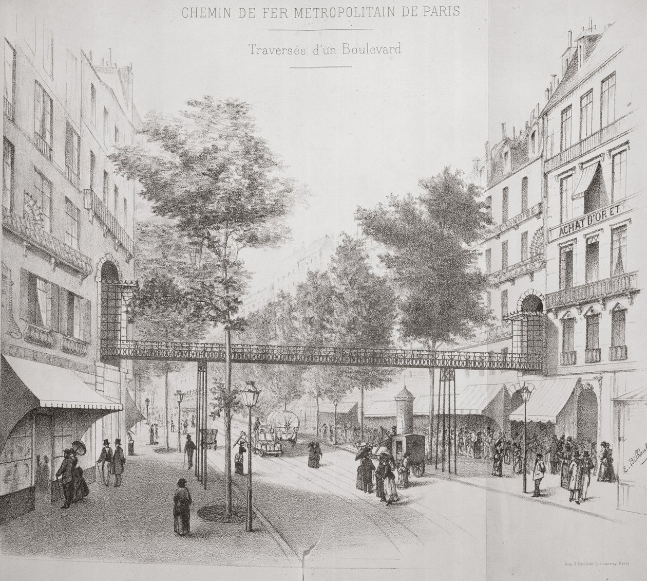 1886年のパリの地下鉄システムのプロジェクト 作： フランス語学校