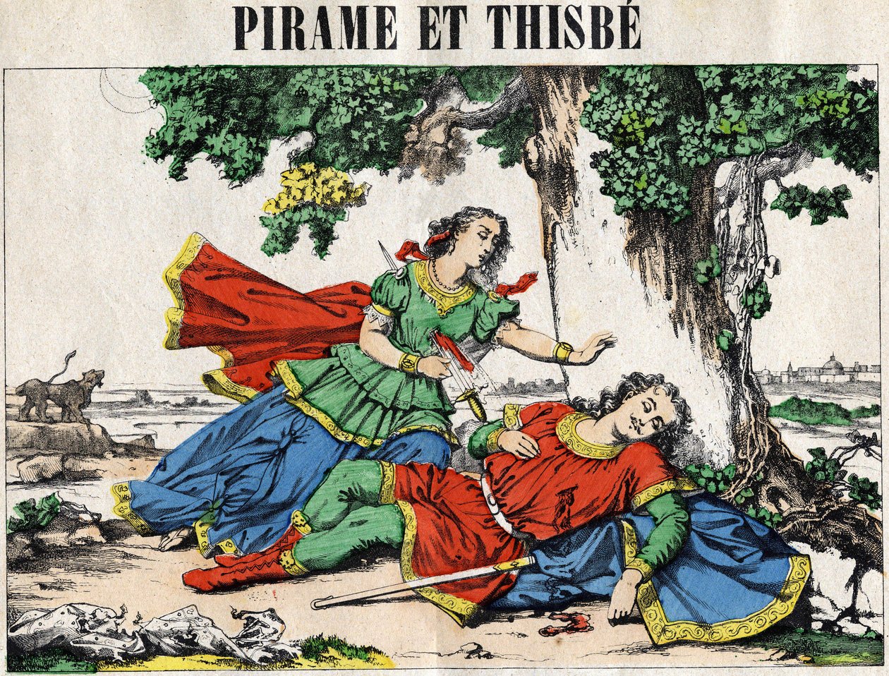 Pyramus (Pirame) and Thisbe」は、Ovidの「The metamorphoses」に登場する物語です。 作： フランス語学校