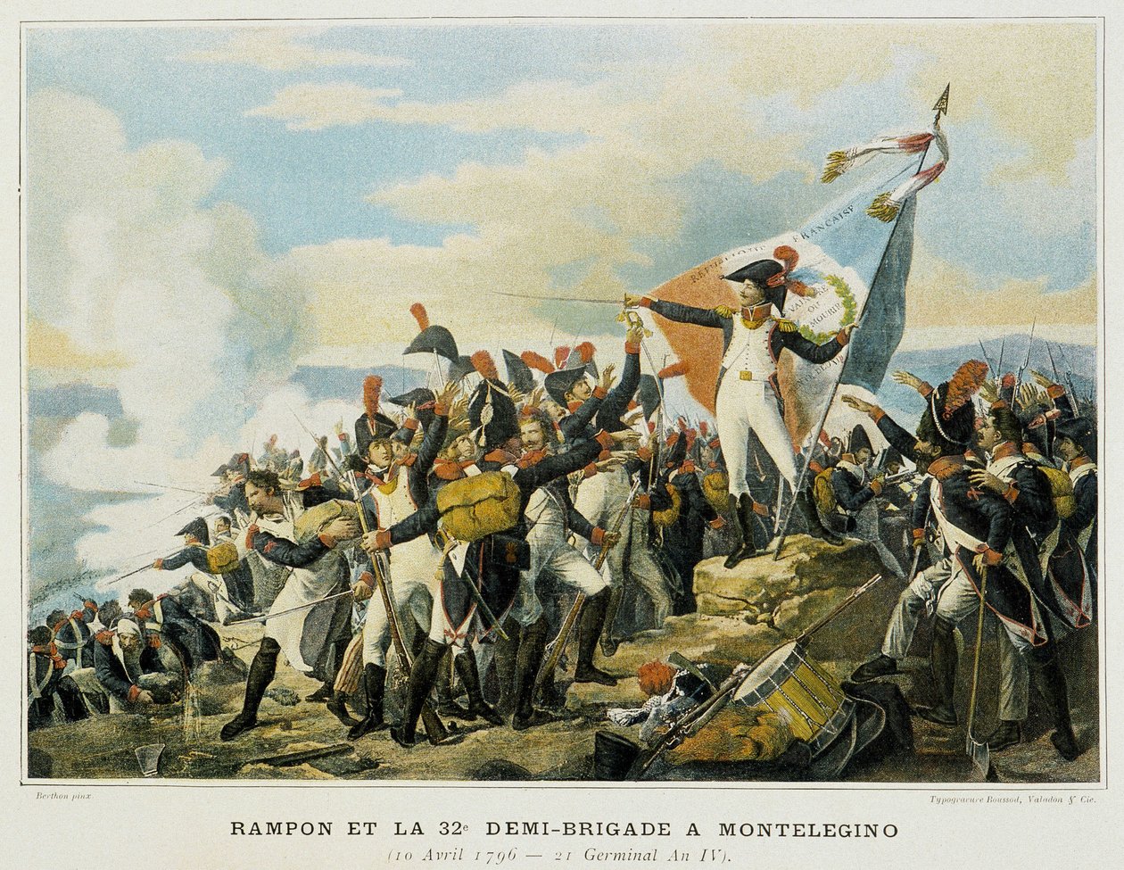 ランポンと第32半旅団（4月10日、モネレジーノにて 作： フランス語学校
